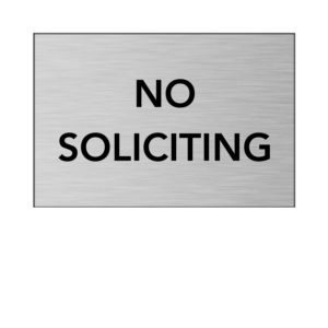 No Soliciting