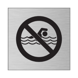 No Swimming Signs