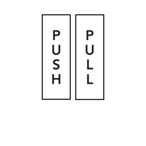 Push Pull Stickers - A