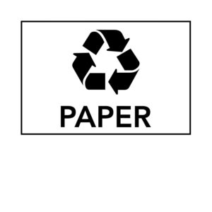 Paper Recycling (Symbol w/copy) Sticker