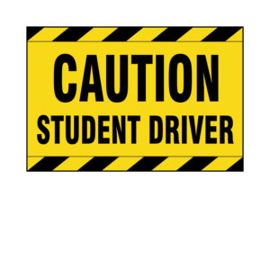 Caution Student Driver Sticker