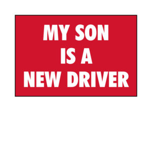 My Son Is A New Driver Sticker