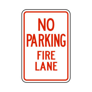 No Parking Fire Lane Sign