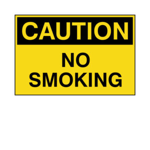 Caution - No Smoking Label