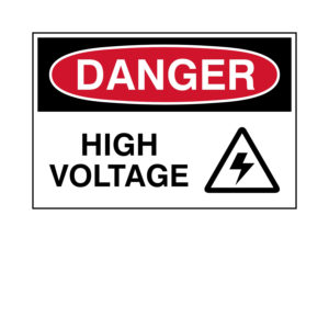 Danger - High Voltage (w/symbol) Label