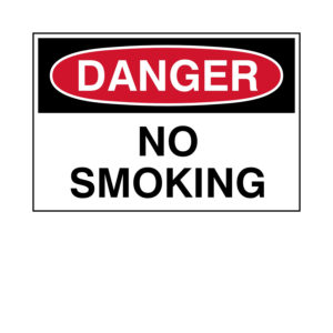 Danger - No Smoking Label